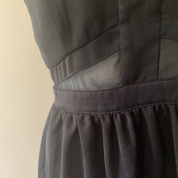 Do & Be Black Mesh Paneling LBD Mini Dress - Picture 4 of 5